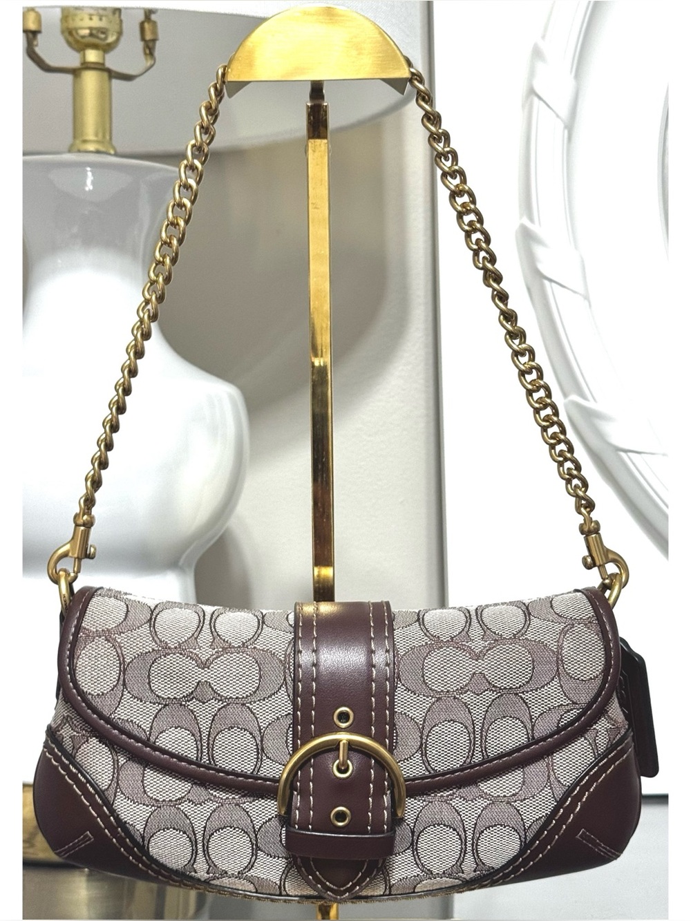 COACH Soho Bag 25 In Signature Jacquard, OAK MAPLE